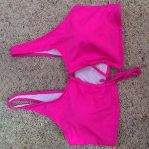 Hot pink bikini top